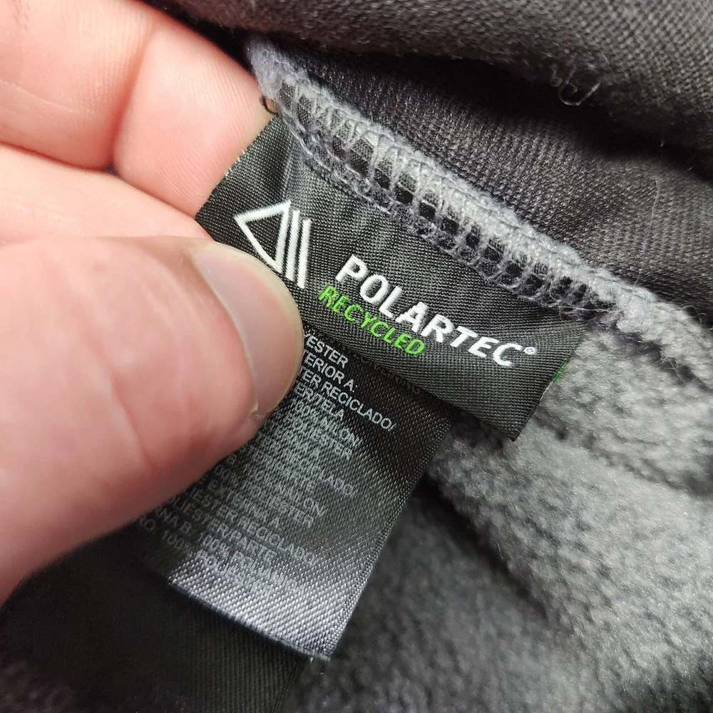 The North Face Denali Jacket Men Medium Polortec Heavy Fleece Gray Black